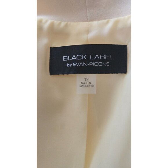 Black Label By Evan-Picone yellow Open Blazer size 12 - Picture 5 of 6